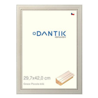 DANTIK rámeček 29,7 × 42, Grace Piccola bílý plexi čiré