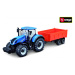 Bburago 1:50 Farm Traktor New Holland s vlečkou