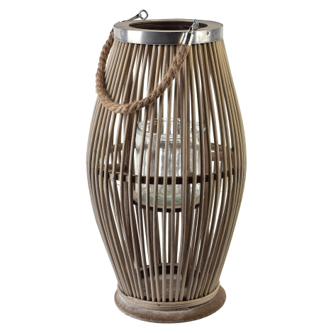 Mondex Proutěná lucerna LUCIE Grey 22x40 cm šedá