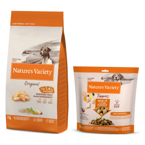Nature's Variety granule + Nature's Variety Freeze Dried Toppers zdarma - Original Mini Adult ku Nature’s Variety