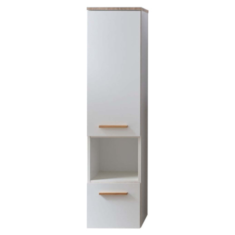 Bílá vysoká závěsná koupelnová skříňka 30x123 cm Set 931 - Pelipal