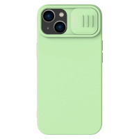 Nillkin CamShield Silky Silicone Case Pouzdro na iPhone 14 Plus s krytem fotoaparátu zelené