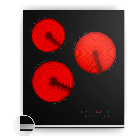 Klarstein Verosteel sklokeramická varná deska | 3 zóny | minimalistická, výkonná | 5000 W | 45 c