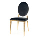 Jídelní židle KANG černá/zlatá