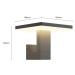 Lucande Venkovní nástěnné LED světlo Olesia, hranatý tvar