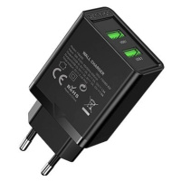 Vention 2-Port USB (A+A) Wall Charger (18W) Black