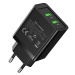 Vention 2-Port USB (A+A) Wall Charger (18W) Black