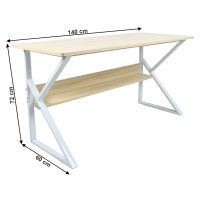 Pracovní stůl s policí TARCAL 140x60 cm,Pracovní stůl s policí TARCAL 140x60 cm