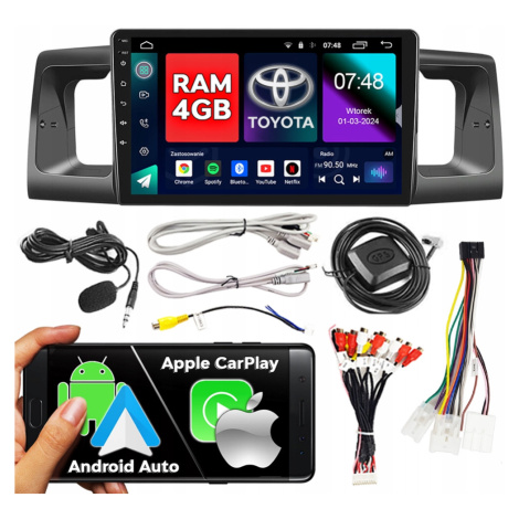 Ncs Navigační Rádio Pro Toyota Corolla E12 2001-2007 Android Carplay Bt Usb