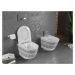 MEXEN Lena Závěsná WC mísa včetně sedátka s slow-slim, Duroplastu, bílá/černý vzor 30224095