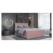 SFAB Kontinentální čalouněná postel MILANO (140x200 cm) Barva látky: Měď (Lincoln 52)
