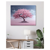 Obrazy na stěnu - Růžový strom Rozměr: 80x100 cm, Rámování: vypnuté plátno na rám