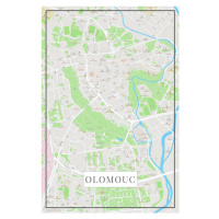 Mapa Olomouc color, (26.7 x 40 cm)