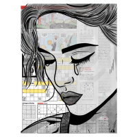 Ilustrace Paper Girl, Tomas Harstedt, (30 x 40 cm)