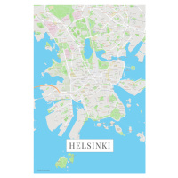 Mapa Helsinki color, (26.7 x 40 cm)