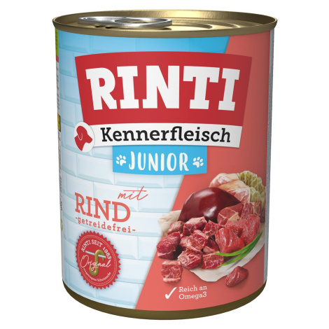 Rinti Kennerfleisch JUNIOR s hovězím masem 12 × 800 g