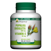 Bio Pharma Pupalka dvouletá 500 mg + Vitamín E 50 mg 130 tobolek