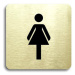 Accept Piktogram "WC ženy" (80 × 80 mm) (zlatá tabulka - černý tisk bez rámečku)