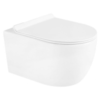 MEXEN/S Carmen Závěsná WC mísa včetně sedátka s slow-slim, duroplast, bílá 30880100