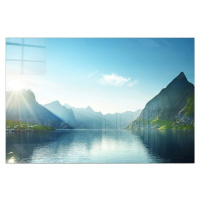 Skleněný obraz 100x70 cm Fjord – Wallity