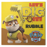 Obraz na plátně Paw Patrol - Rubble, 2 - 30×30 cm