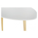 Příruční stolek, bílá/přírodní dřevo, tavas