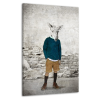 Obraz na plátně HIPSTER BOY ELK různé rozměry Ludesign ludesign obrazy: 70x50 cm