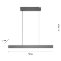 PURE PURE E-Motion LED závěsné světlo nosník, CCT, šedá