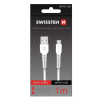 Datový kabel Swissten USB / Micro USB, 1m, bílá