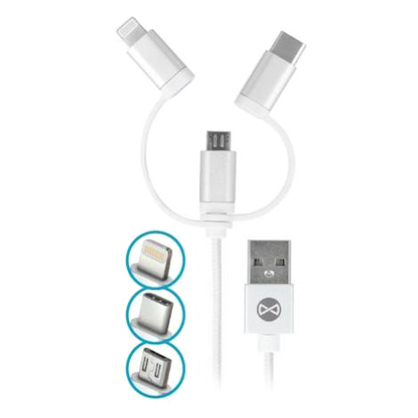 Kabel FOREVER USB 3v1 1m White