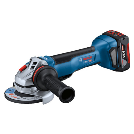 BOSCH GWS 18V-10 P (2x5Ah) 18V aku úhlová bruska s bezpečnostním spínačem