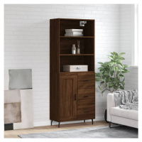 vidaXL Skříň highboard hnědý dub 69,5 x 34 x 180 cm kompozitní dřevo