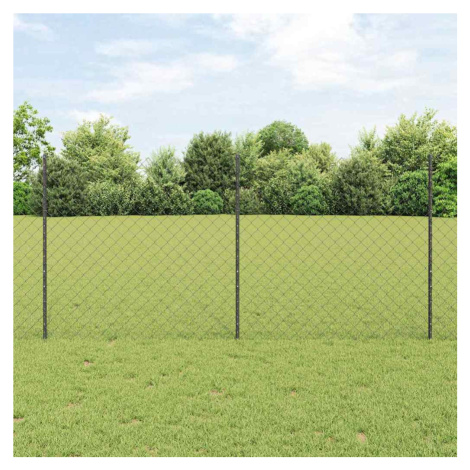 vidaXL Plot s příspěvky Šedá 1.2 x 25 m Ocel