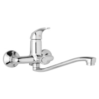 JB Sanitary SLIM A10 39 40 - Nástěnná umyvadlová a sprchová baterie 150 mm, otočný přepínač v tě