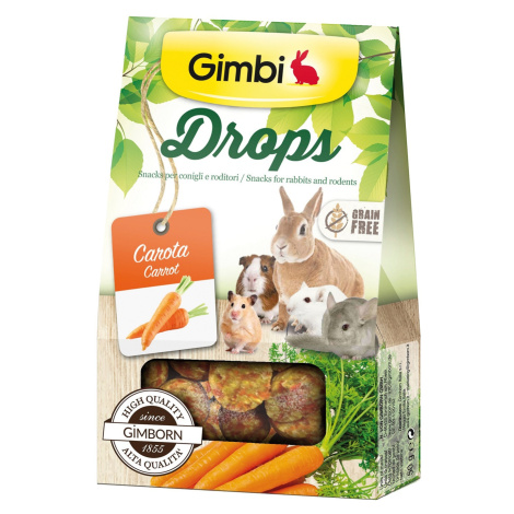 Gimbi Drops Snack s mrkví 50 g Gimborn