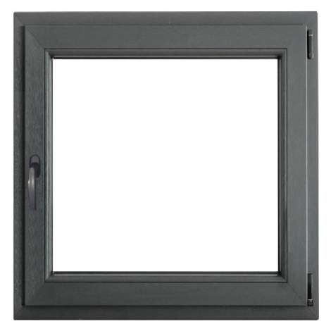 Okno pravé 90x90 antracit BAUMAX