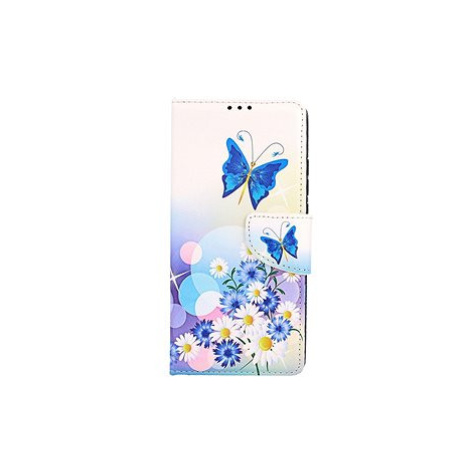 TopQ Kryt Xiaomi Redmi 9A knížkový Bílý s motýlkem 51522