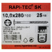 Vruty RAPI-TEC SK 10x280mm talířová hlava TX50 galvanický zinek