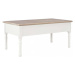 Konferenční stolek dřevo Dekorhome Bílá / přírodní,Konferenční stolek dřevo Dekorhome Bílá / pří