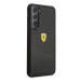 Ferrari FEHCS22MFCAK hard silikonové pouzdro Samsung Galaxy S22 PLUS 5G Black On Track Real Carb