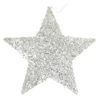 Dekoria Vánoční ozdoba Star Silver 25 cm, 25x25x0,5 cm