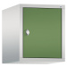 C+P Nástavná skříň CLASSIC, 1 oddíl, šířka oddílu 400 mm, světlá šedá / rezedová zelená