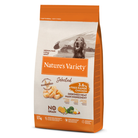 Nature's Variety Selected Medium Adult kuře z volného chovu - výhodné balení: 2 x 12 kg Nature’s Variety