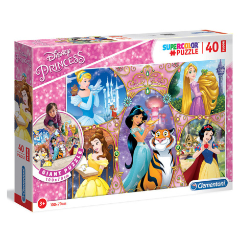 Clementoni Puzzle Supercolor Princezny Floor / 40 dílků - Schleich Pre School Smurfs