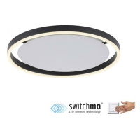 LEUCHTEN DIREKT is JUST LIGHT LED stropní svítidlo antracit, kruhové pr.40cm, stmívatelné, Switc