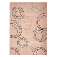 Alfa Carpets  Kusový koberec Kruhy powder pink - 120x170 cm