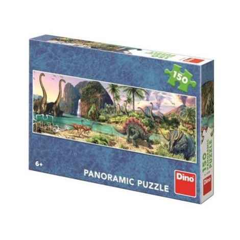 DINO Panoramic puzzle 150 dílků DINOSAUŘI U JEZERA