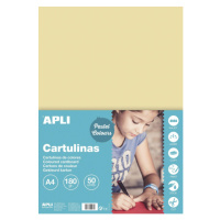 APLI sada barevných papírů, A4, 170 g, krémový - 50 ks
