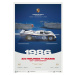 Umělecký tisk Porsche 962C - 24h Le Mans - 100th Anniversary - 1986, Automobilist, 50 × 70 cm