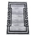 Kusový koberec Soho-04 šedobílý s černým vzorem 80 × 150 cm